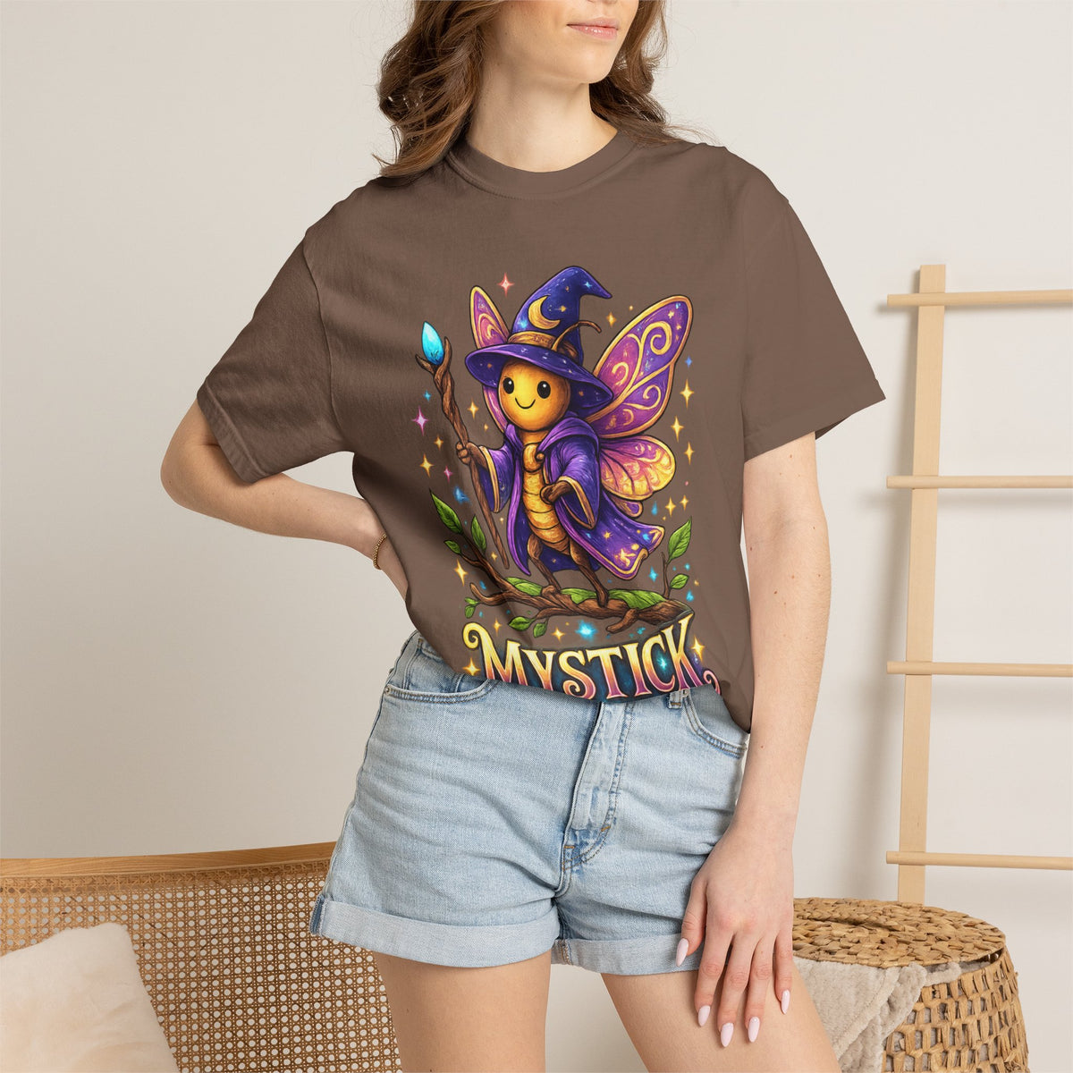 Mystick Fairy Wizard T-Shirt — Cute Magical Mushroom Sprite Tee