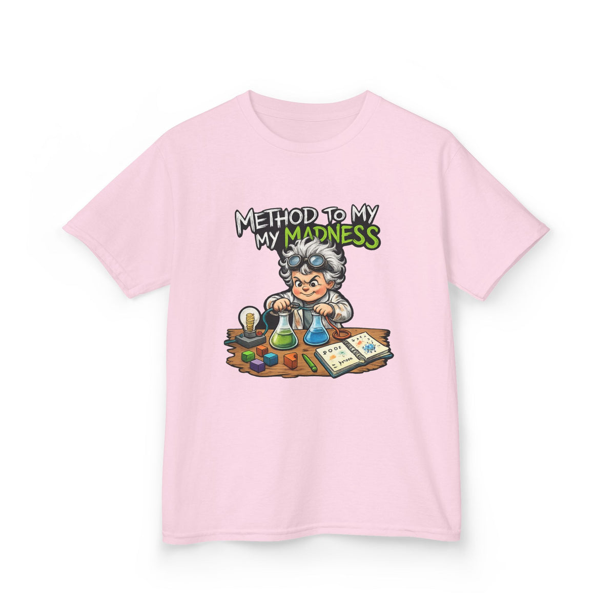 Kids T‑Shirt — "Method to My Madness" Mad Scientist Science Tee