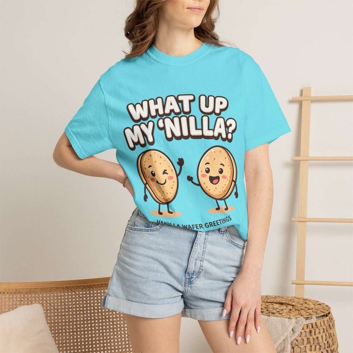 What Up My 'Nilla? Cute Vanilla Wafer Graphic T-Shirt