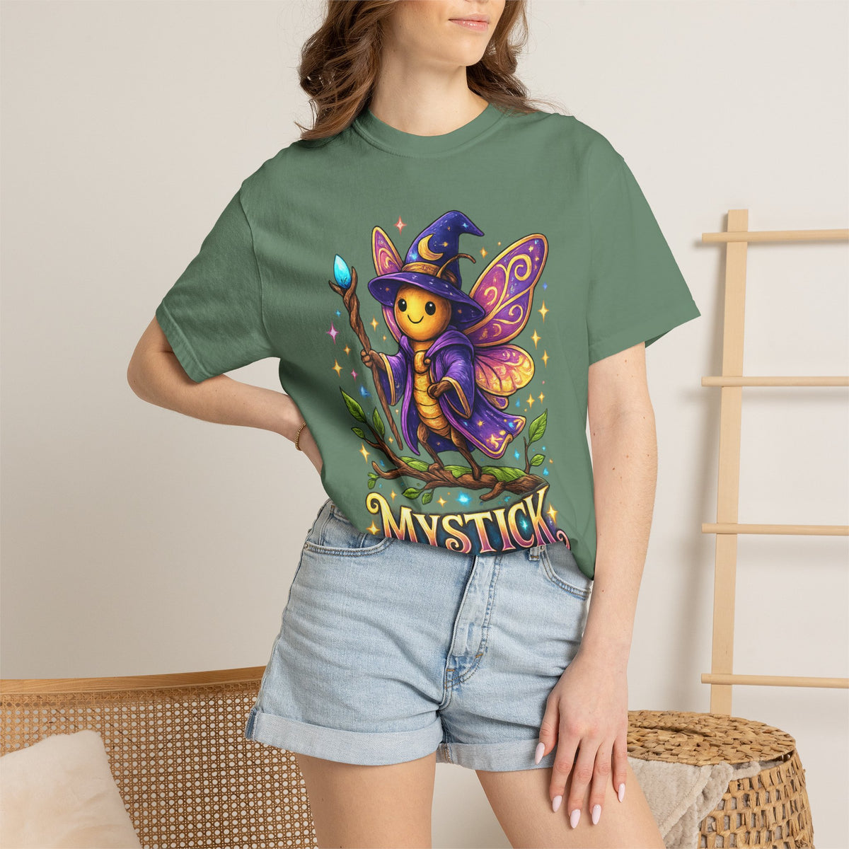 Mystick Fairy Wizard T-Shirt — Cute Magical Mushroom Sprite Tee