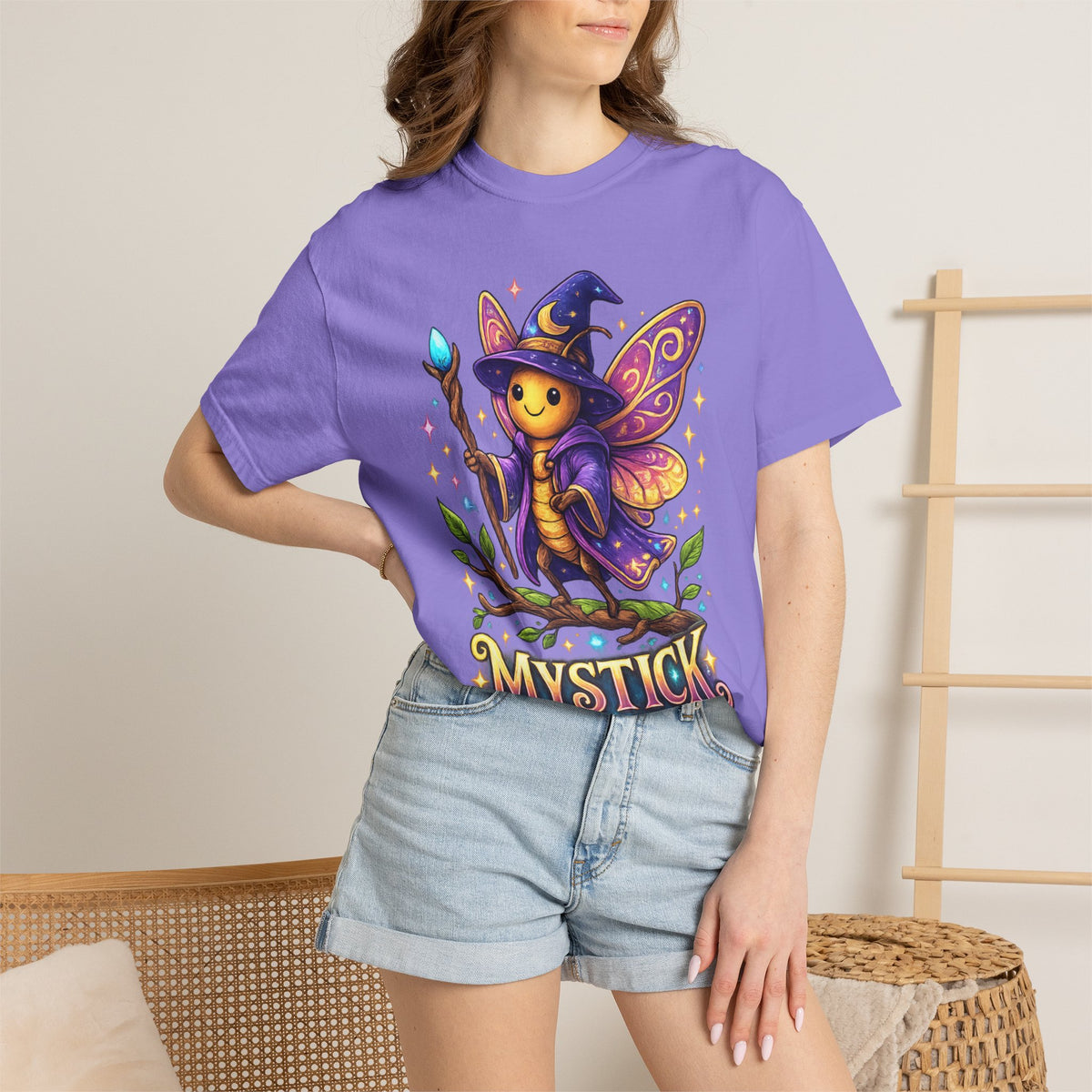 Mystick Fairy Wizard T-Shirt — Cute Magical Mushroom Sprite Tee