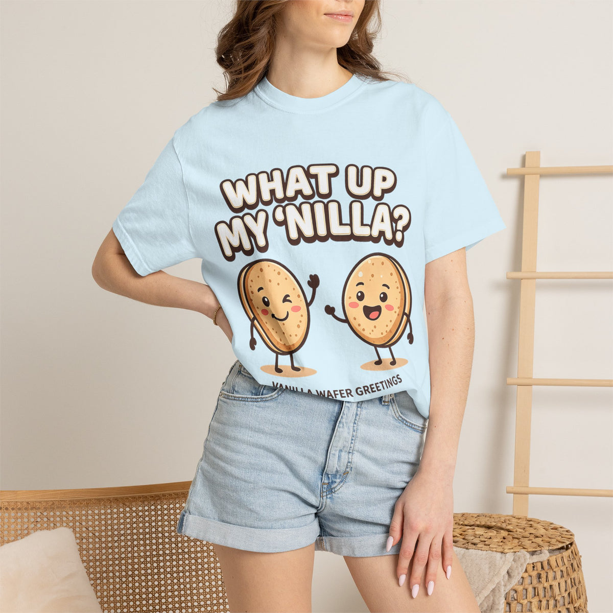 What Up My 'Nilla? Cute Vanilla Wafer Graphic T-Shirt
