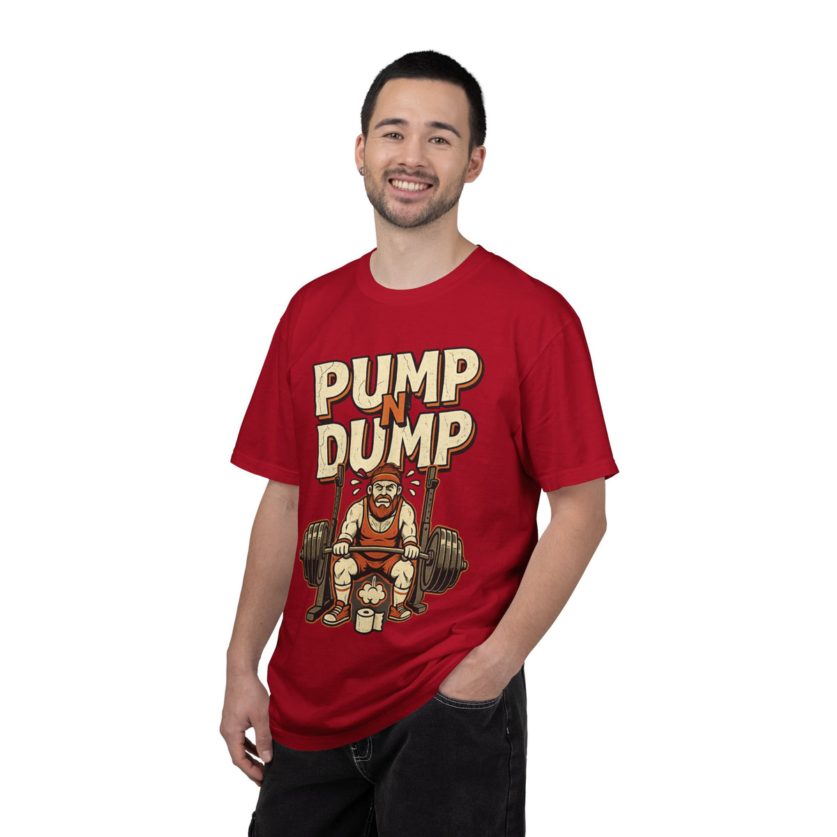 Pump N Dump Weightlifting T-Shirt — Funny Powerlifting Gym Tee
