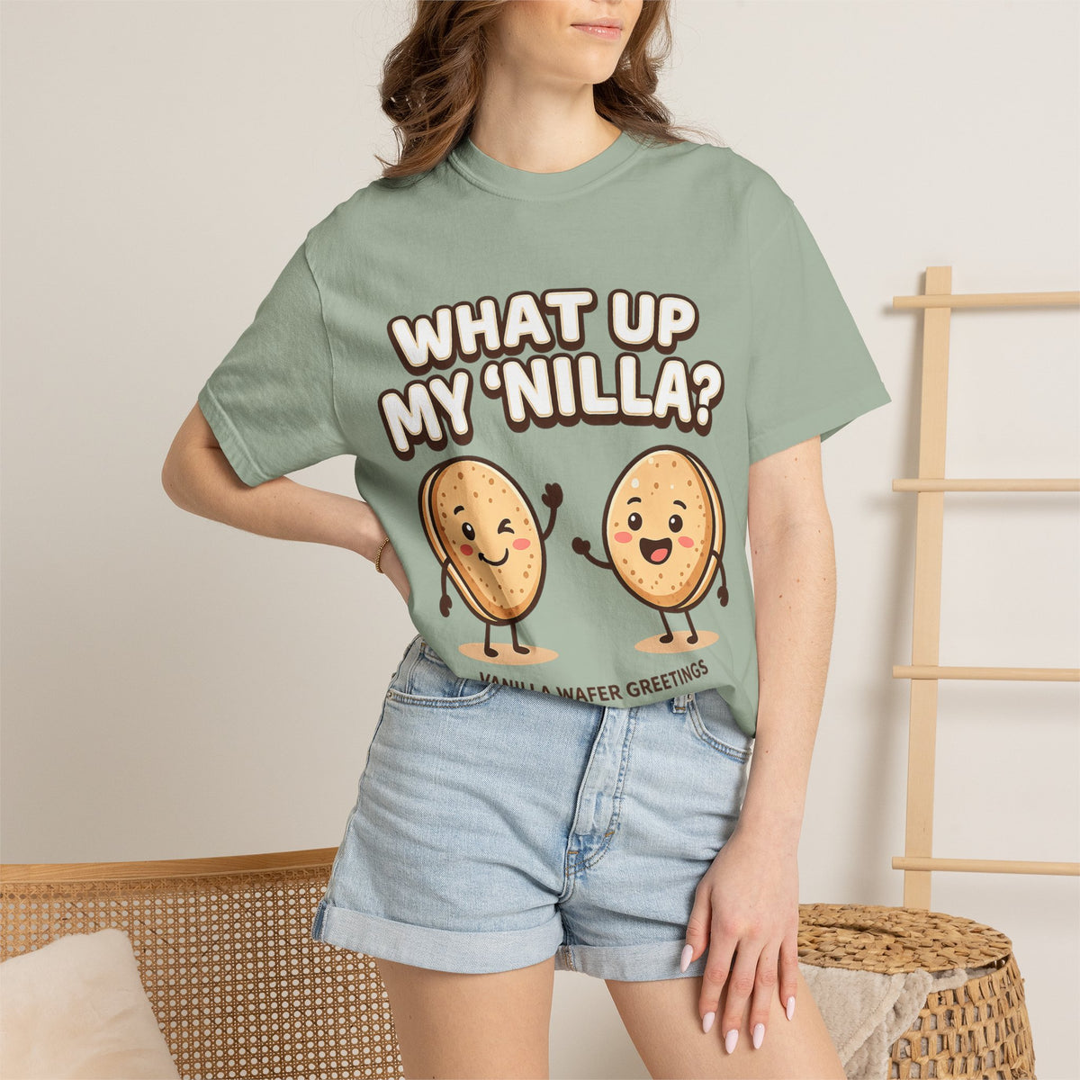 What Up My 'Nilla? Cute Vanilla Wafer Graphic T-Shirt