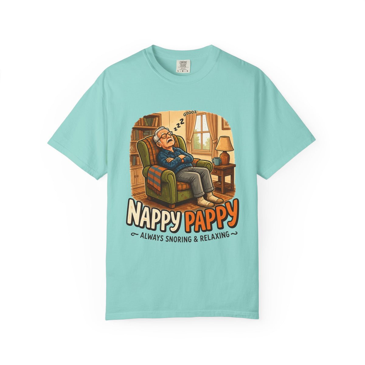 Nappy Pappy T‑Shirt — "Nappy Pappy: Always Snoring & Relaxing" Grandpa Relaxation Tee