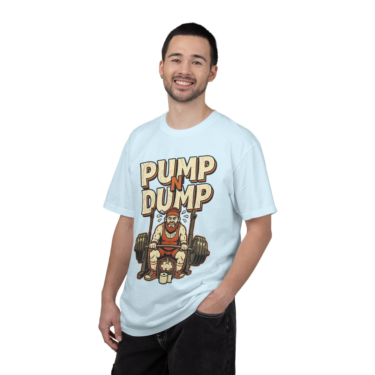 Pump N Dump Weightlifting T-Shirt — Funny Powerlifting Gym Tee
