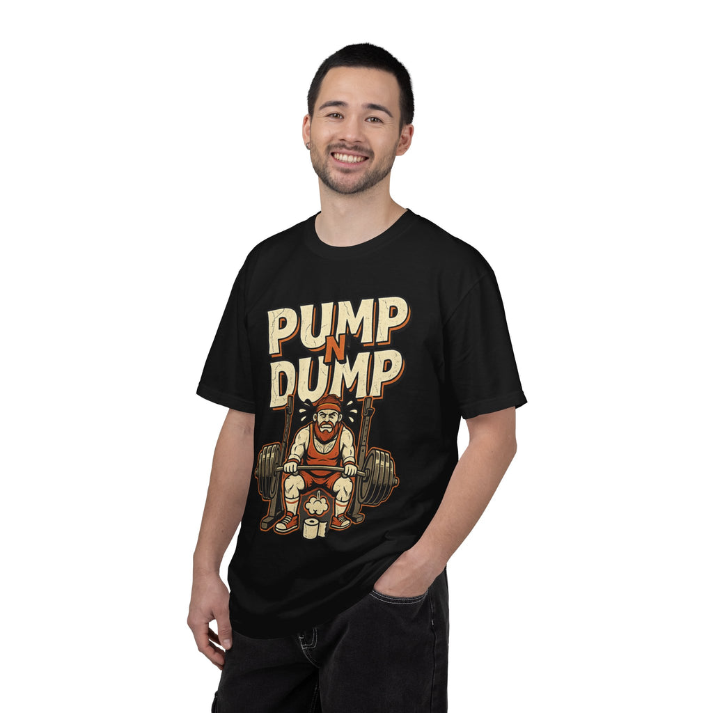 Pump N Dump Weightlifting T-Shirt — Funny Powerlifting Gym Tee