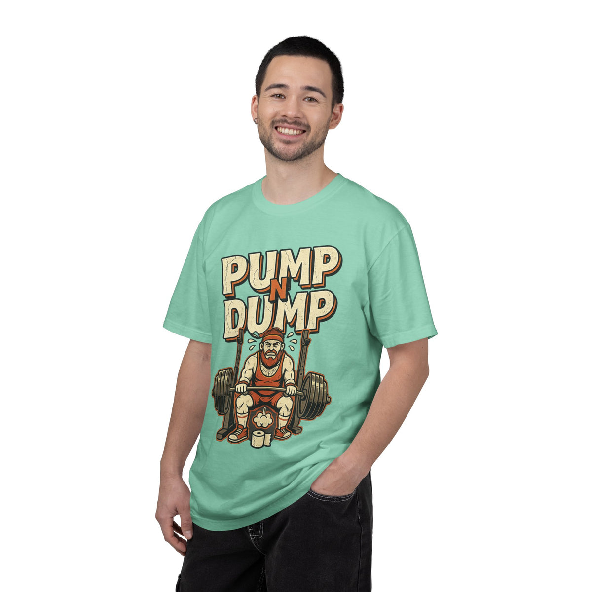 Pump N Dump Weightlifting T-Shirt — Funny Powerlifting Gym Tee
