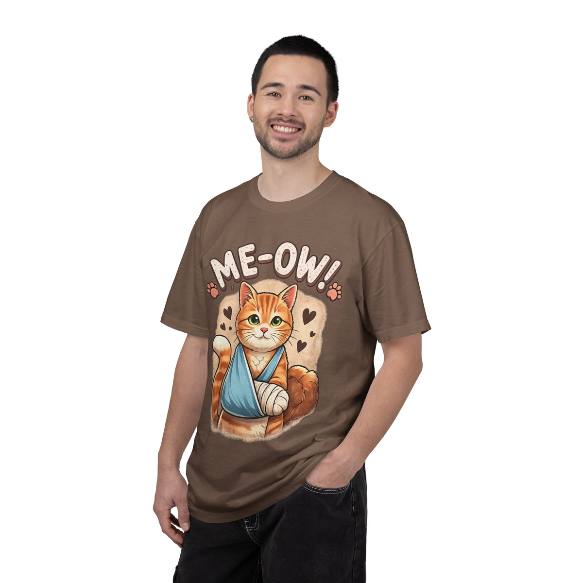 Injured Cat 'ME-OW!' Cute Graphic T-Shirt