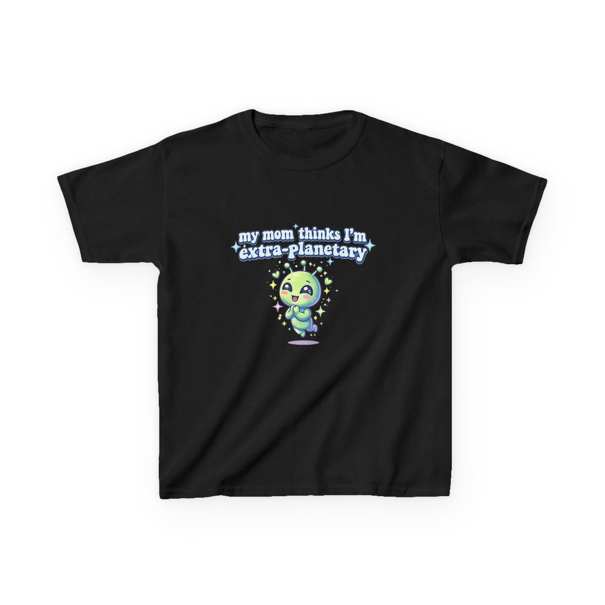 Kids Tee 'My Mom Thinks I’m Extra-Planetary' Cute Alien Graphic