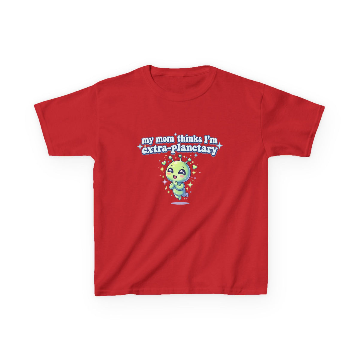 Kids Tee 'My Mom Thinks I’m Extra-Planetary' Cute Alien Graphic