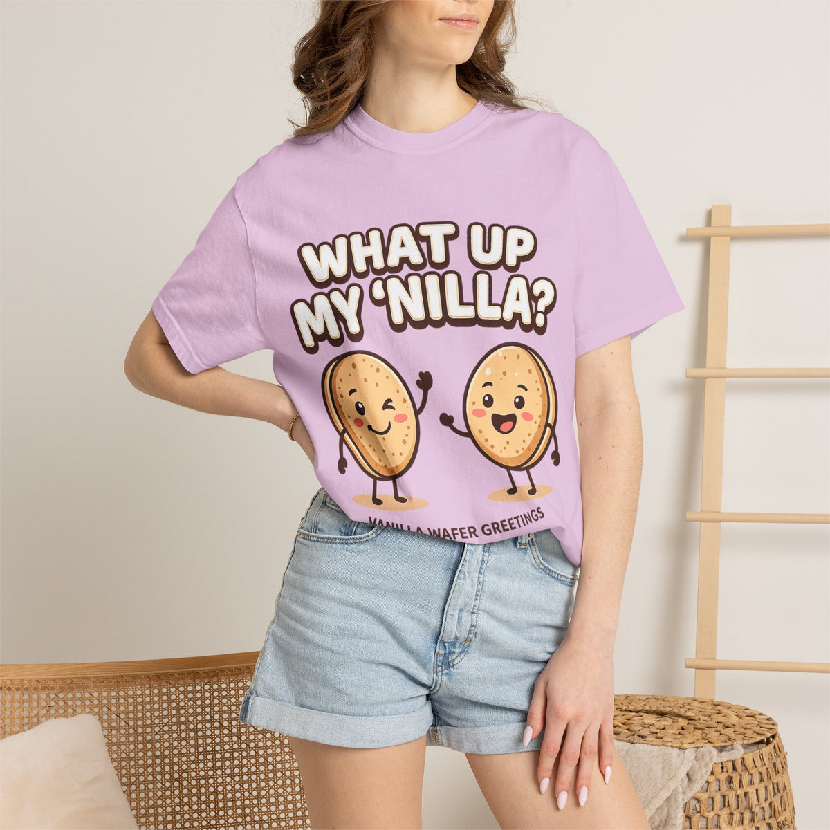 What Up My 'Nilla? Cute Vanilla Wafer Graphic T-Shirt