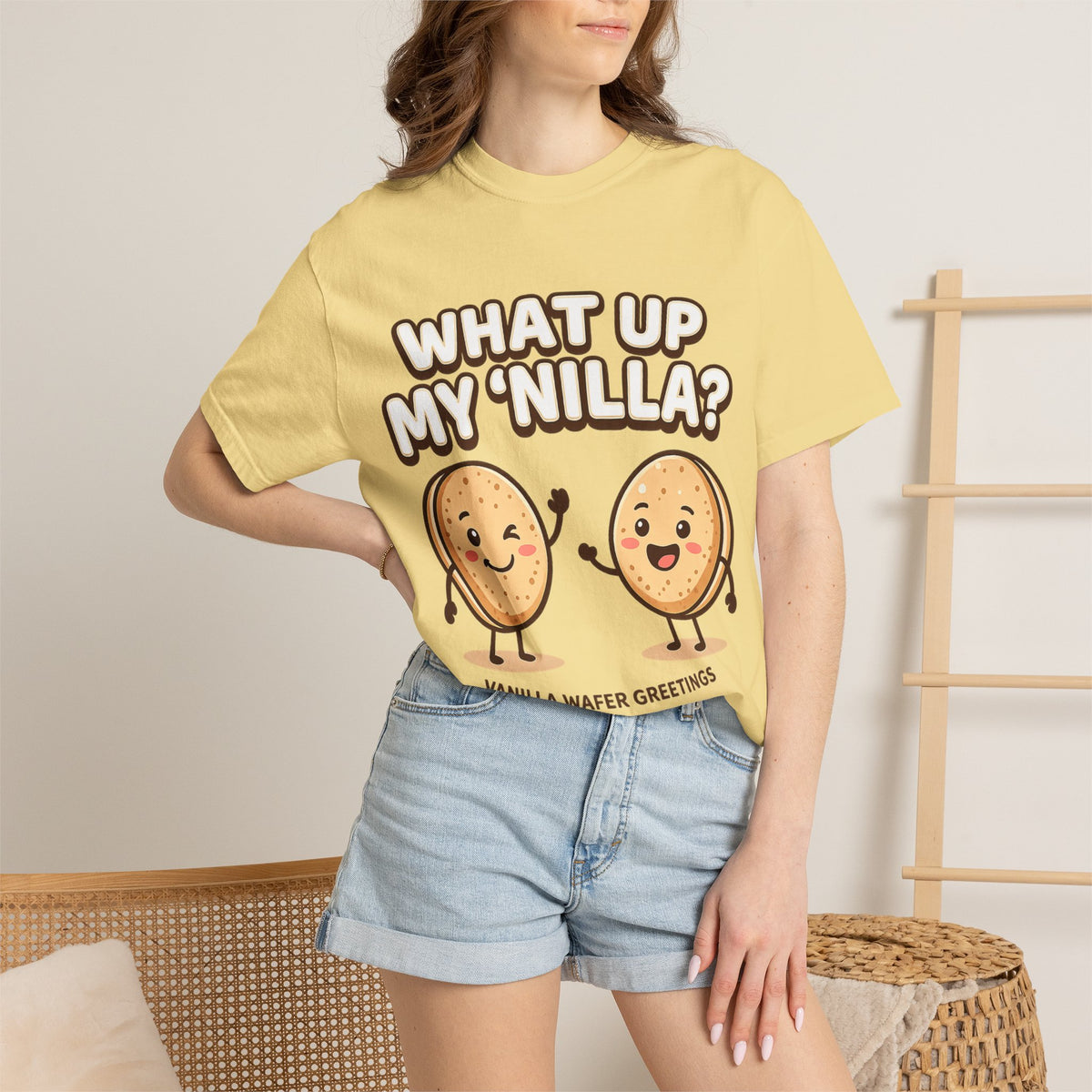 What Up My 'Nilla? Cute Vanilla Wafer Graphic T-Shirt