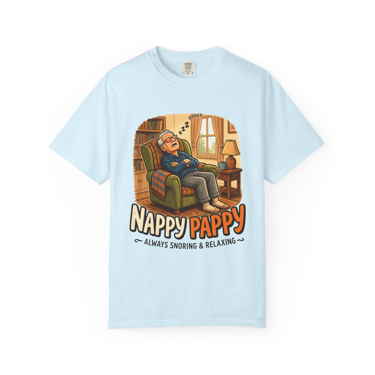 Nappy Pappy T‑Shirt — "Nappy Pappy: Always Snoring & Relaxing" Grandpa Relaxation Tee