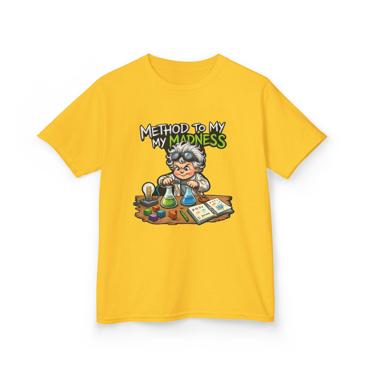 Kids T‑Shirt — "Method to My Madness" Mad Scientist Science Tee