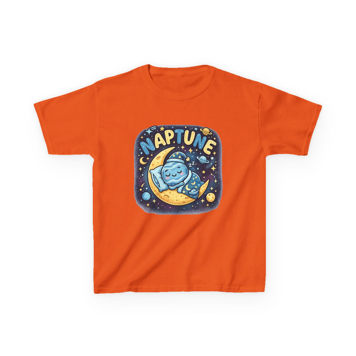 Kids Tee — Cute 'Naptune' Sleeping Planet Graphic