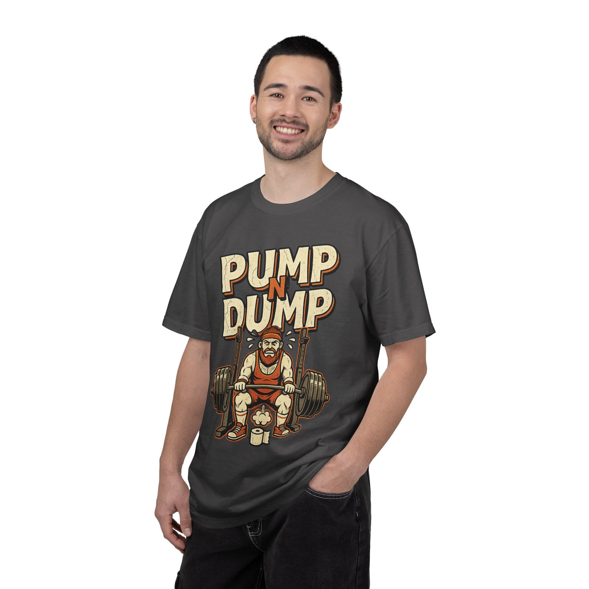 Pump N Dump Weightlifting T-Shirt — Funny Powerlifting Gym Tee