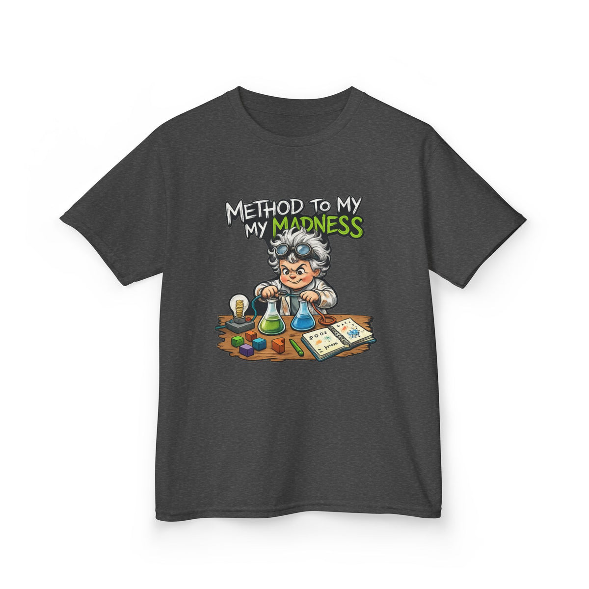 Kids T‑Shirt — "Method to My Madness" Mad Scientist Science Tee