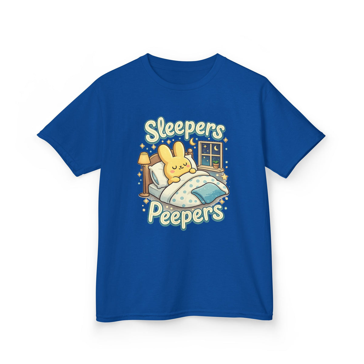 Kids Tee | "Sleepers & Peepers" Cute Bunny Bedtime Graphic Shirt