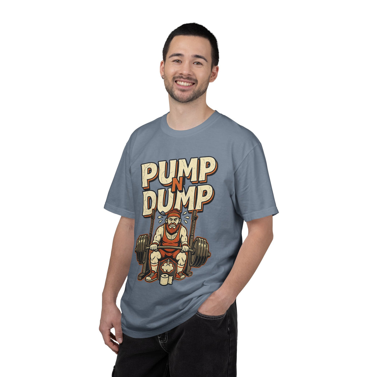Pump N Dump Weightlifting T-Shirt — Funny Powerlifting Gym Tee