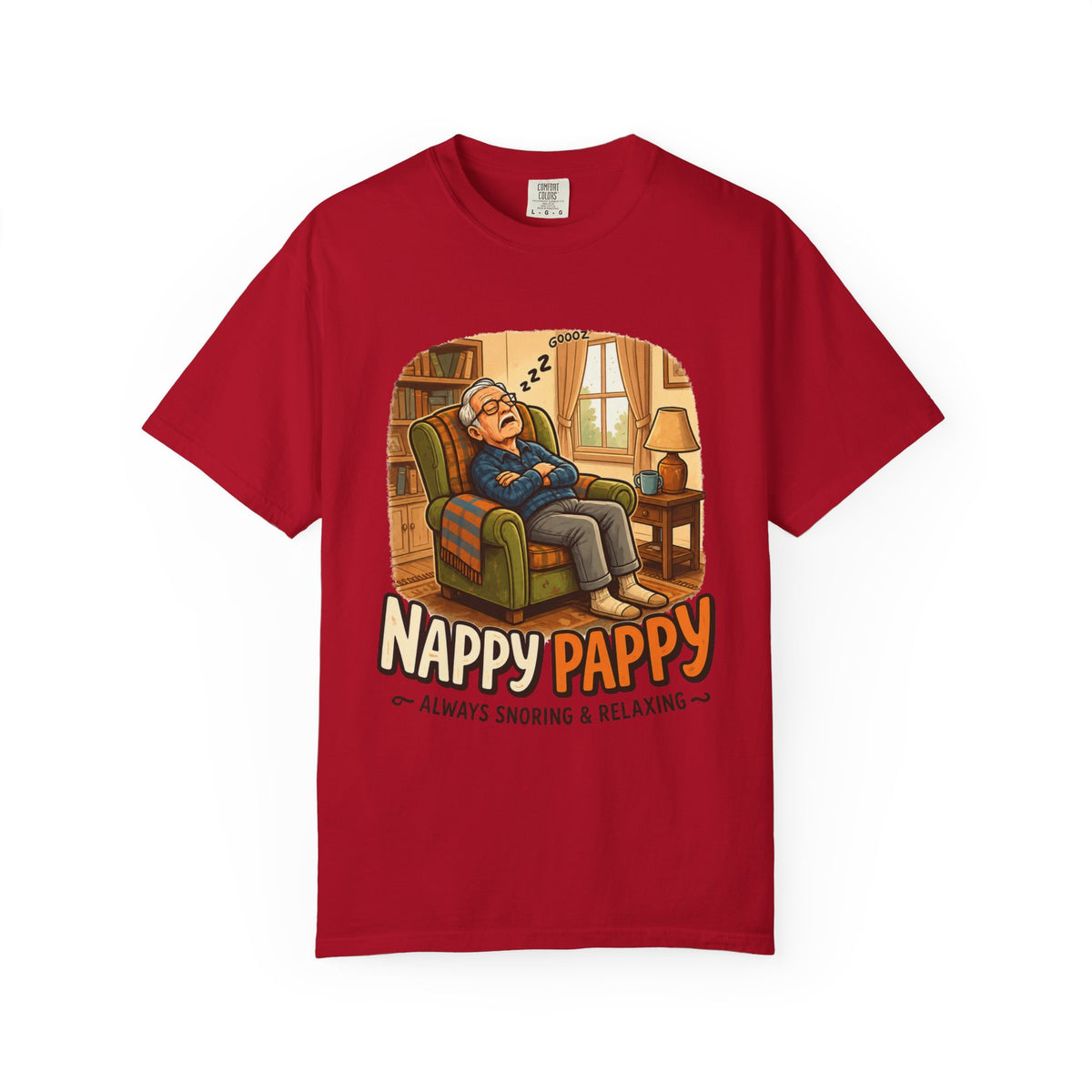 Nappy Pappy T‑Shirt — "Nappy Pappy: Always Snoring & Relaxing" Grandpa Relaxation Tee