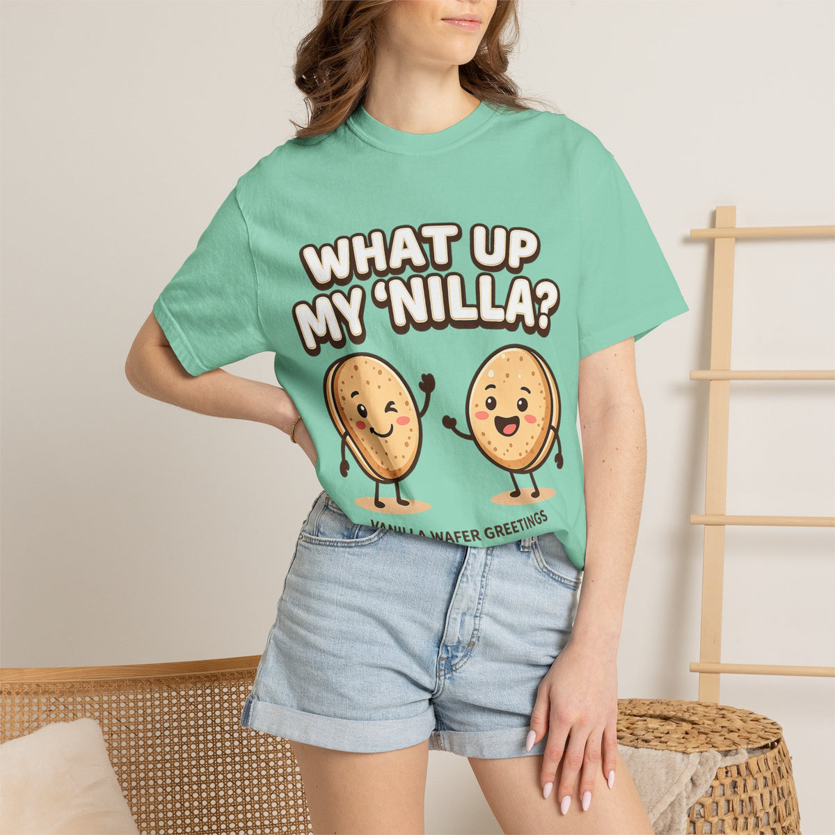 What Up My 'Nilla? Cute Vanilla Wafer Graphic T-Shirt