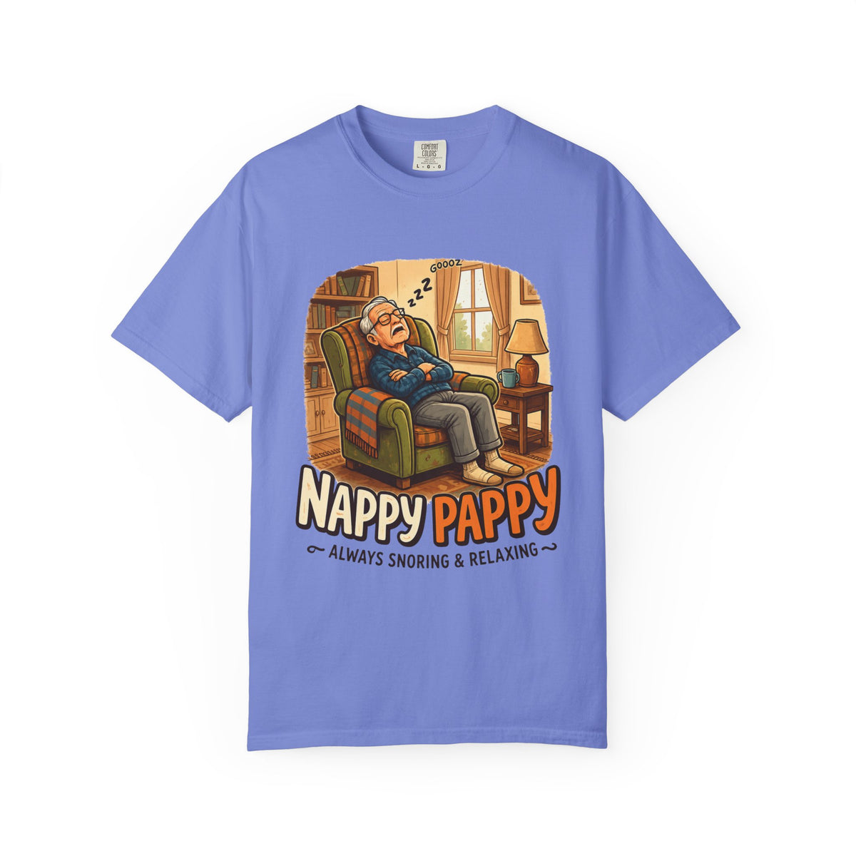 Nappy Pappy T‑Shirt — "Nappy Pappy: Always Snoring & Relaxing" Grandpa Relaxation Tee