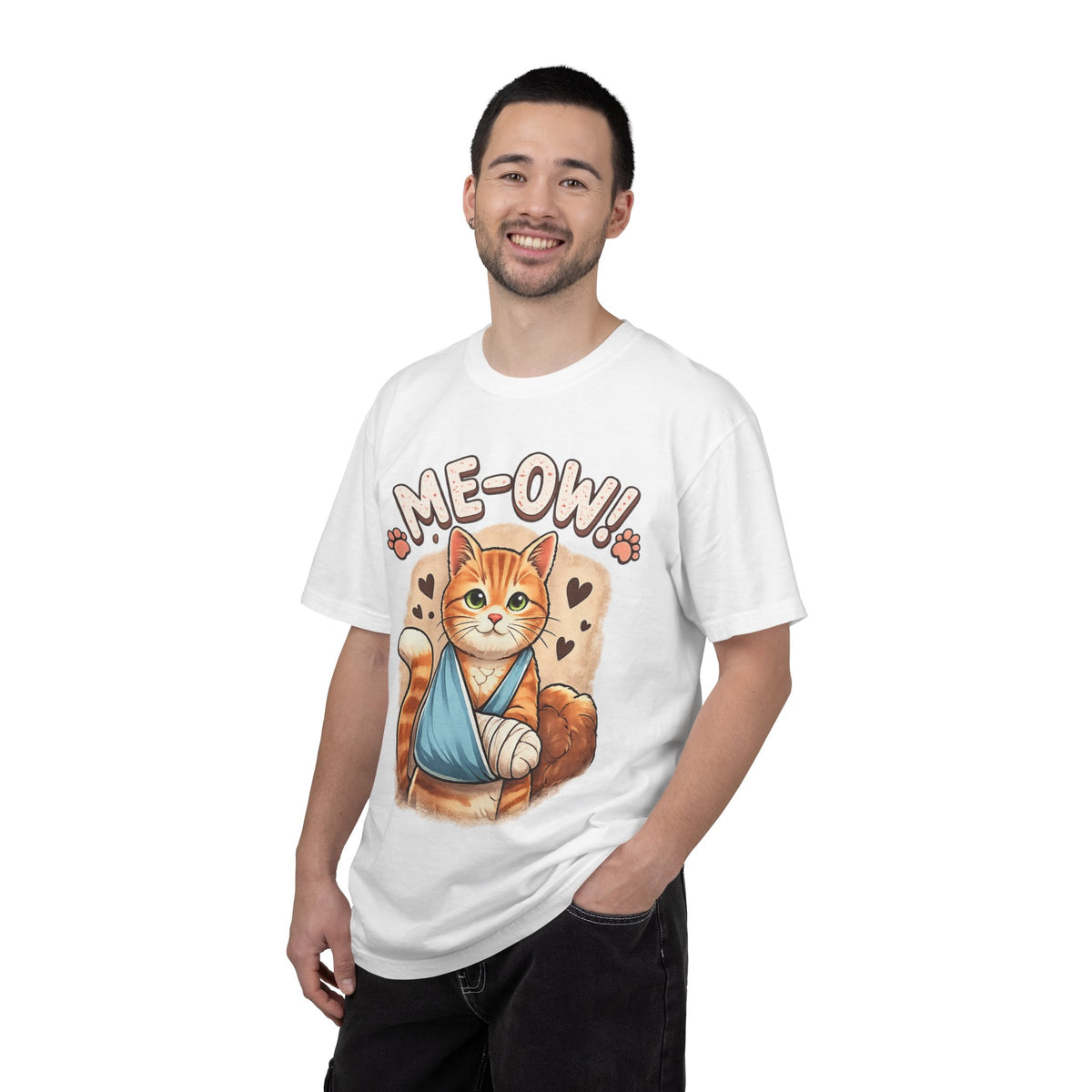 Injured Cat 'ME-OW!' Cute Graphic T-Shirt