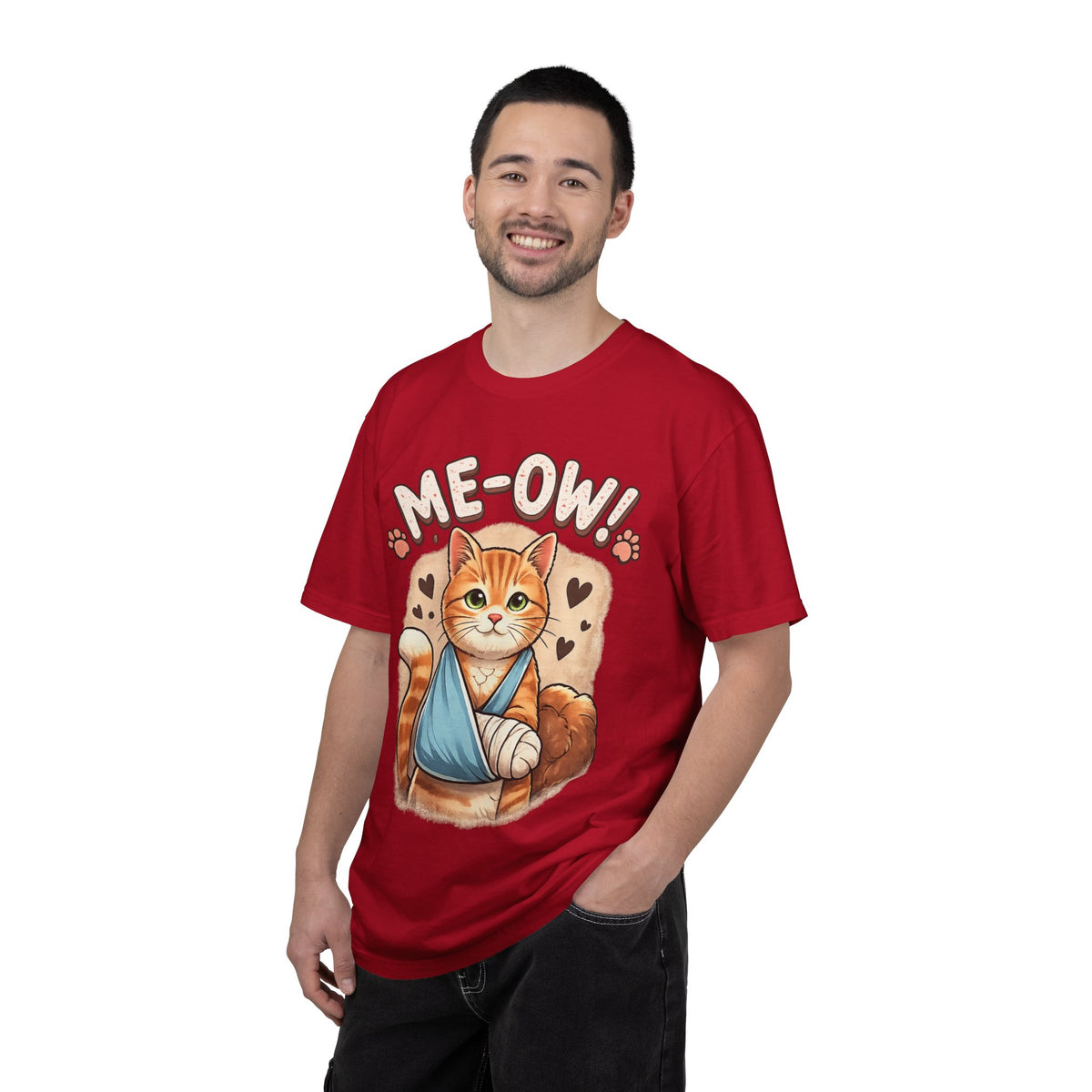 Injured Cat 'ME-OW!' Cute Graphic T-Shirt