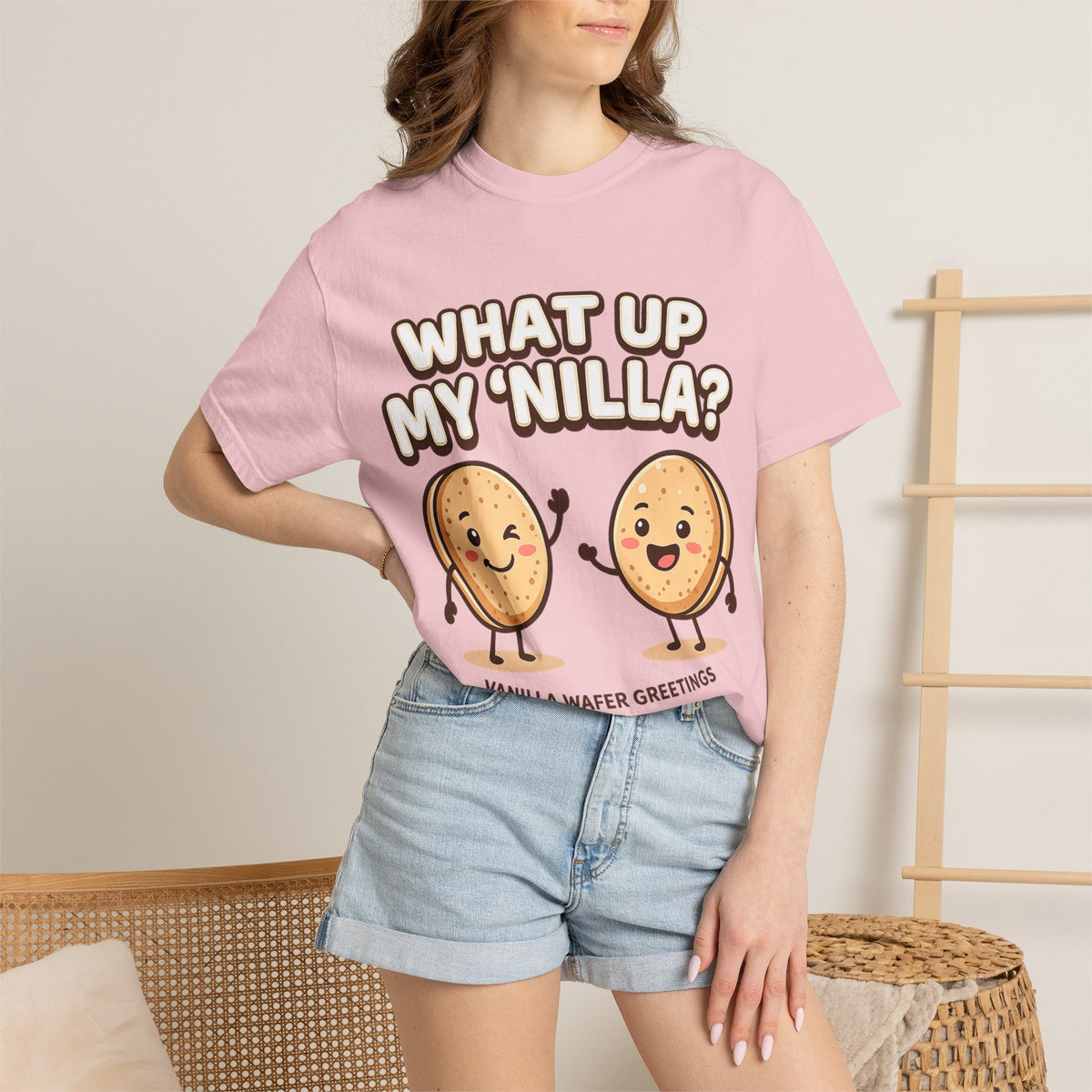 What Up My 'Nilla? Cute Vanilla Wafer Graphic T-Shirt