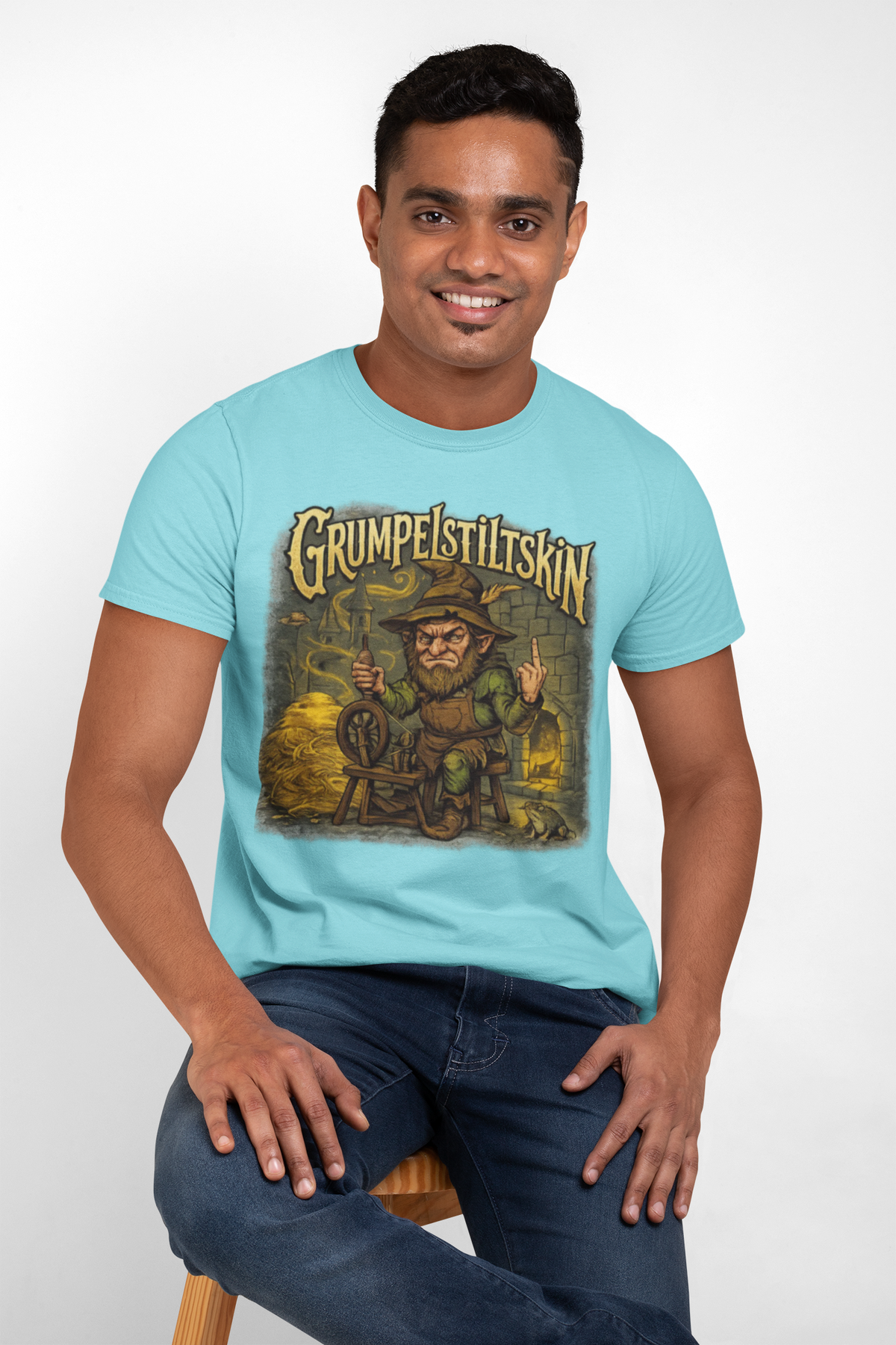 Grumpelstiltskin Graphic T-Shirt — Vintage Fairy Tale Illustration