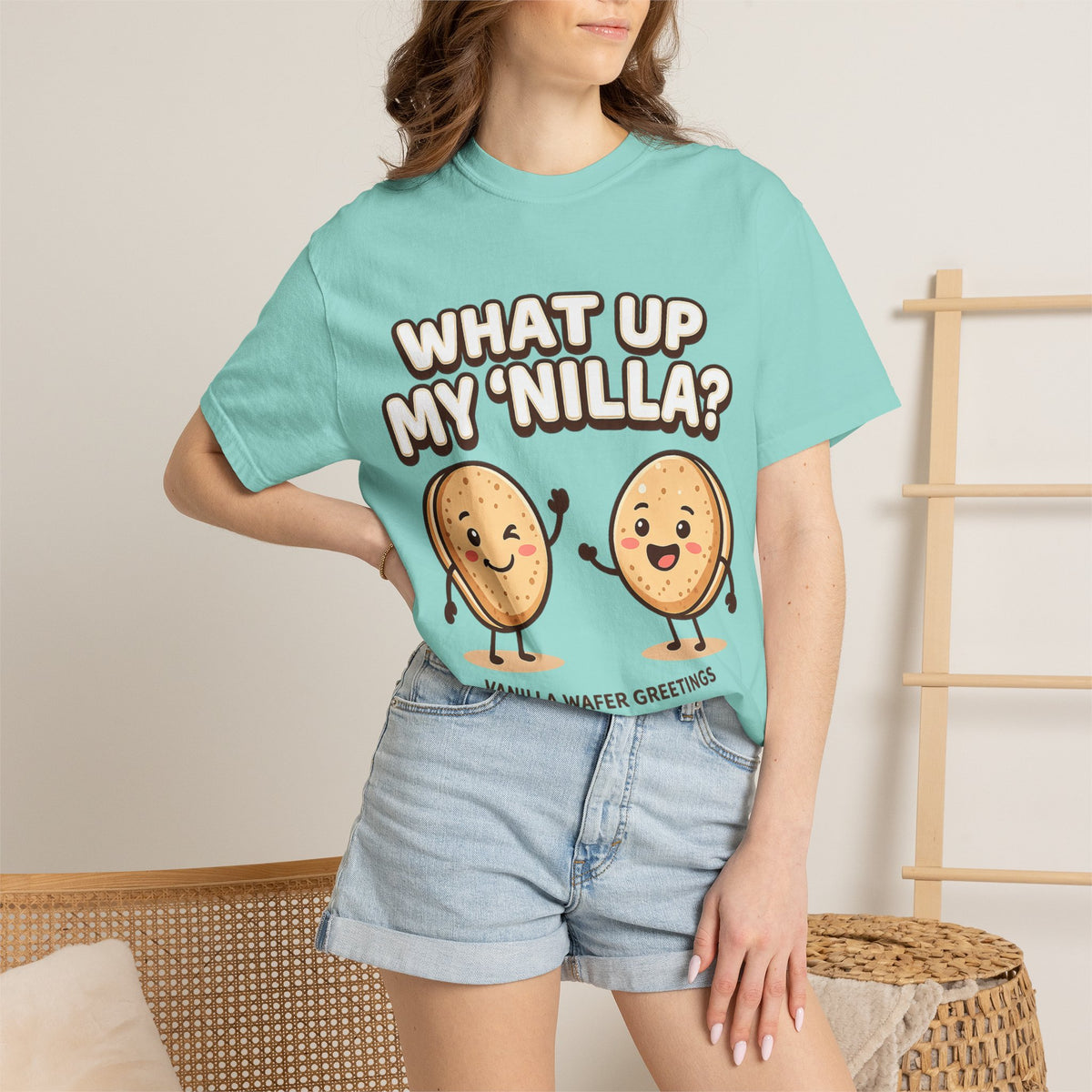 What Up My 'Nilla? Cute Vanilla Wafer Graphic T-Shirt