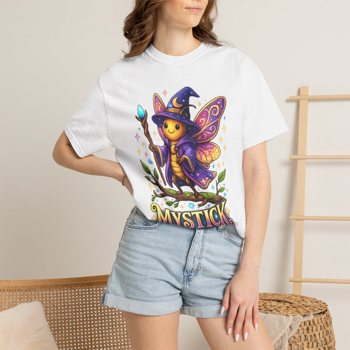Mystick Fairy Wizard T-Shirt — Cute Magical Mushroom Sprite Tee