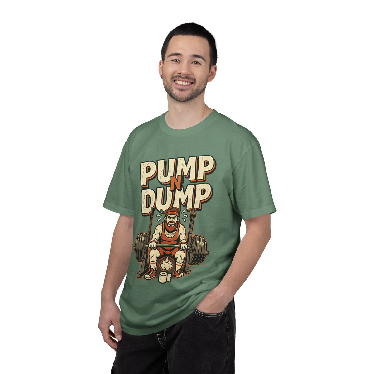 Pump N Dump Weightlifting T-Shirt — Funny Powerlifting Gym Tee