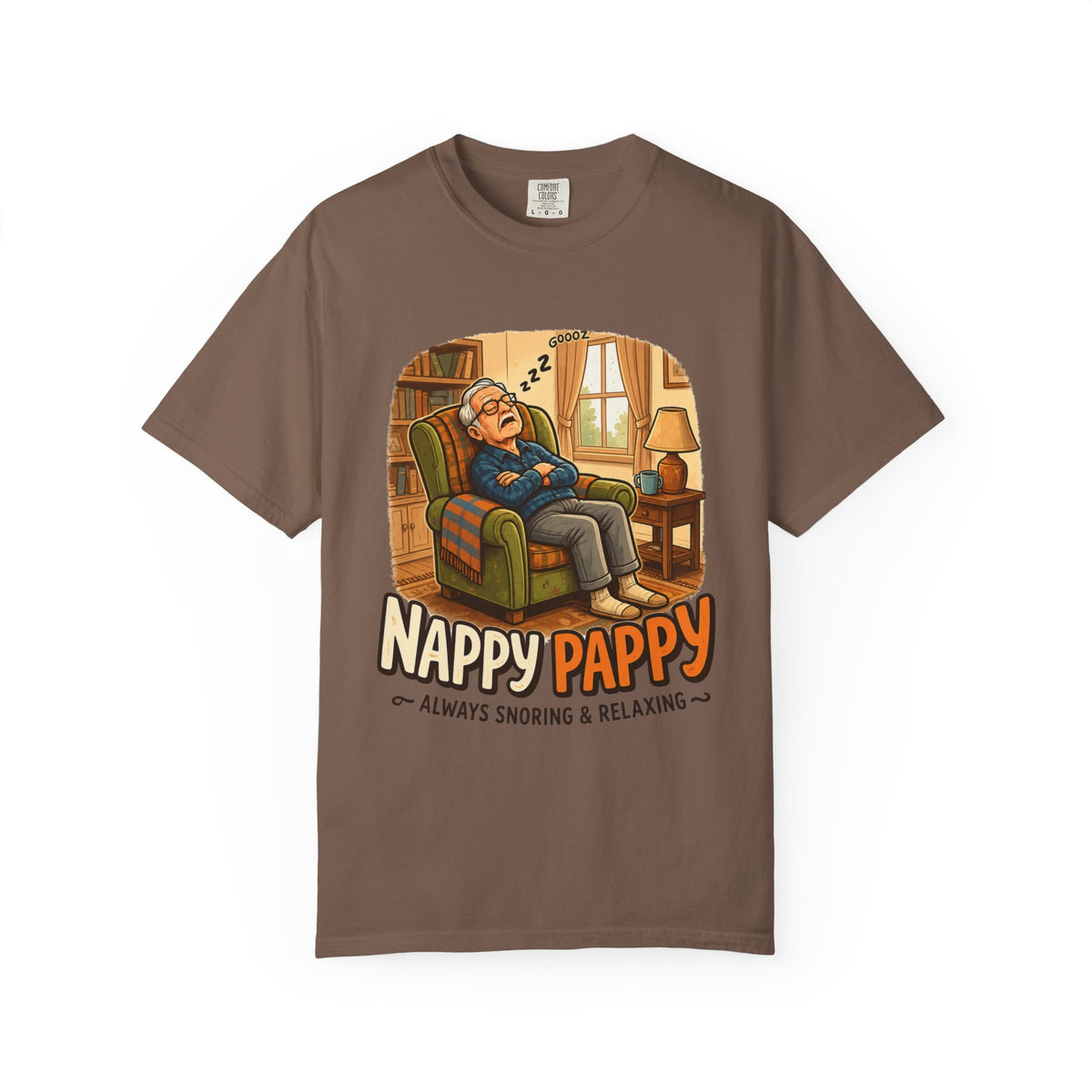 Nappy Pappy T‑Shirt — "Nappy Pappy: Always Snoring & Relaxing" Grandpa Relaxation Tee