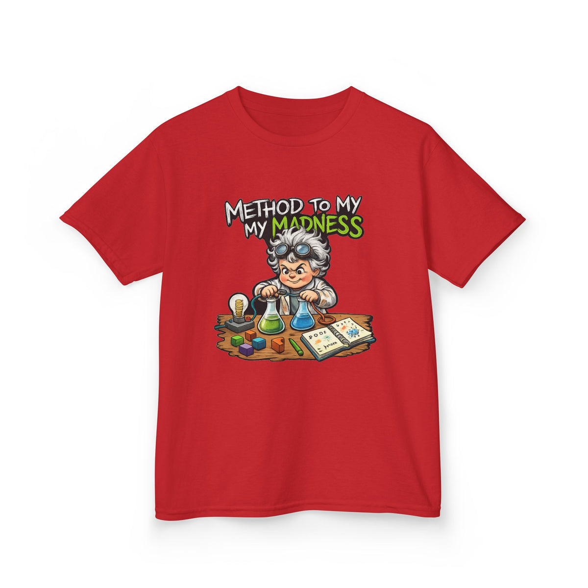 Kids T‑Shirt — "Method to My Madness" Mad Scientist Science Tee