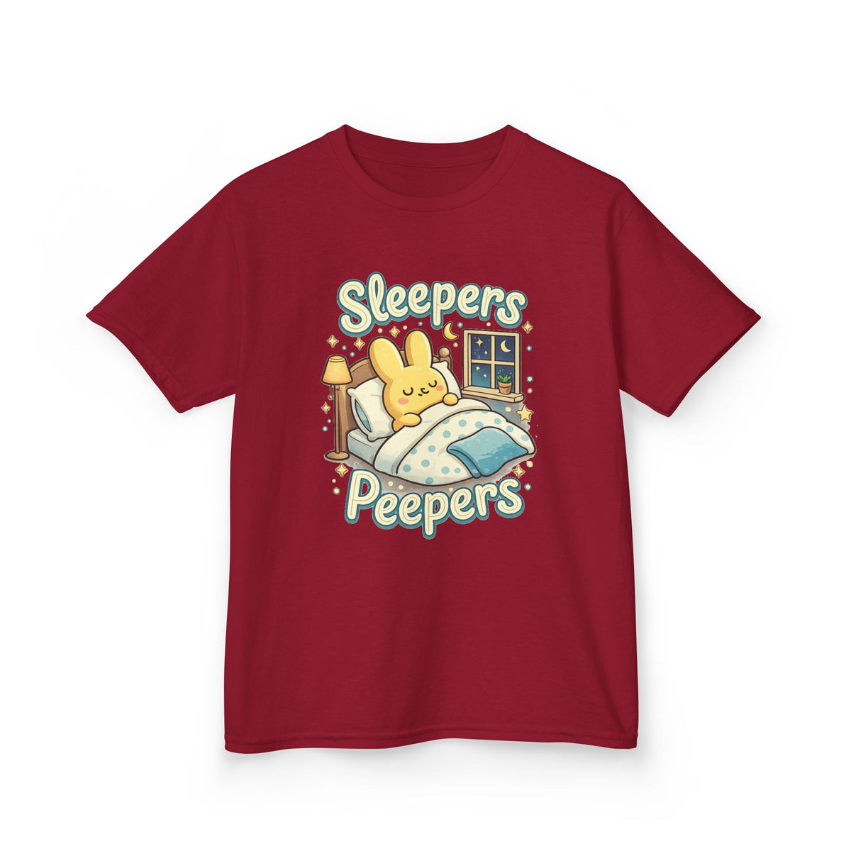 Kids Tee | "Sleepers & Peepers" Cute Bunny Bedtime Graphic Shirt
