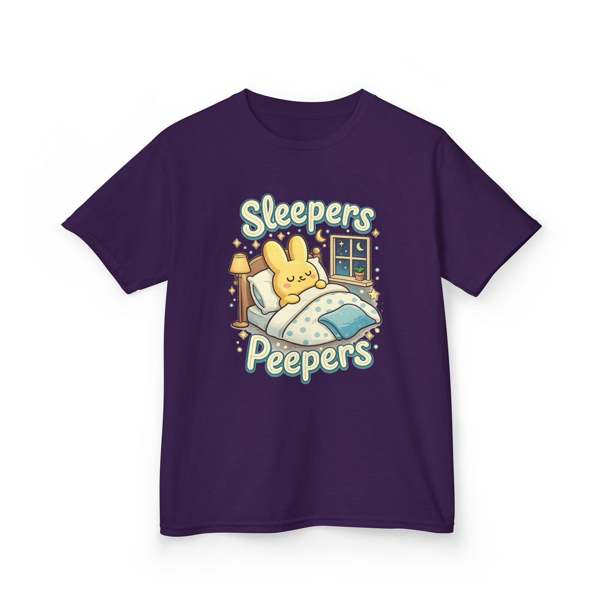 Kids Tee | "Sleepers & Peepers" Cute Bunny Bedtime Graphic Shirt