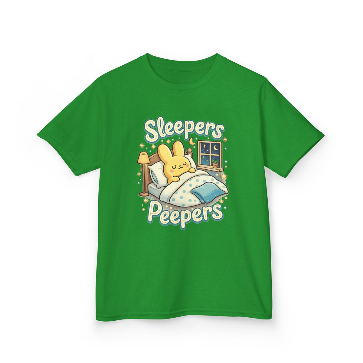 Kids Tee | "Sleepers & Peepers" Cute Bunny Bedtime Graphic Shirt