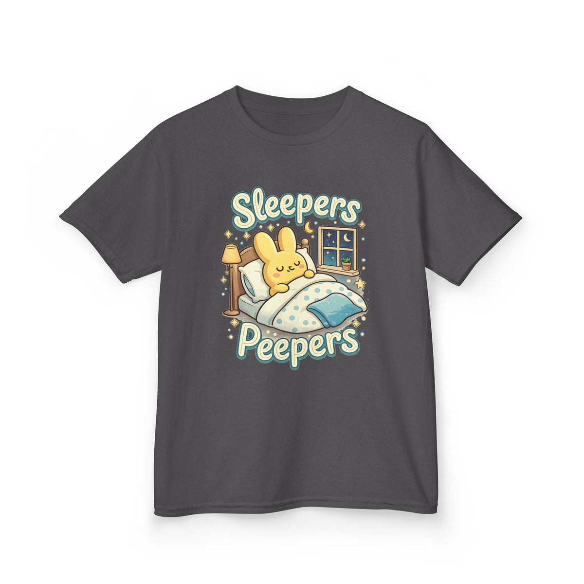 Kids Tee | "Sleepers & Peepers" Cute Bunny Bedtime Graphic Shirt