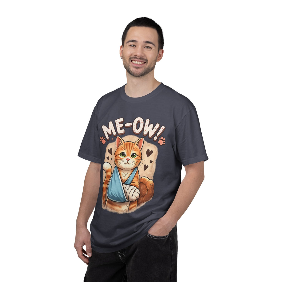 Injured Cat 'ME-OW!' Cute Graphic T-Shirt
