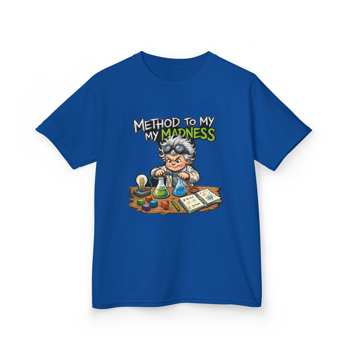 Kids T‑Shirt — "Method to My Madness" Mad Scientist Science Tee