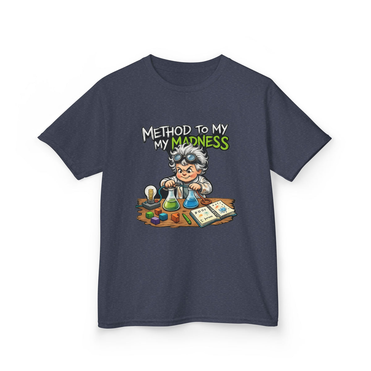 Kids T‑Shirt — "Method to My Madness" Mad Scientist Science Tee