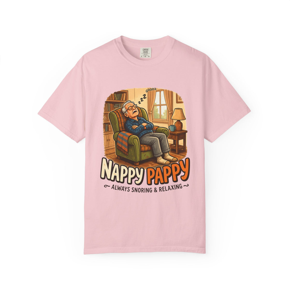 Nappy Pappy T‑Shirt — "Nappy Pappy: Always Snoring & Relaxing" Grandpa Relaxation Tee