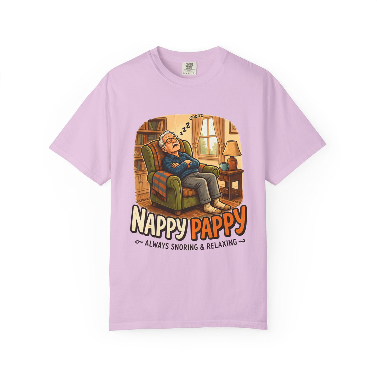Nappy Pappy T‑Shirt — "Nappy Pappy: Always Snoring & Relaxing" Grandpa Relaxation Tee