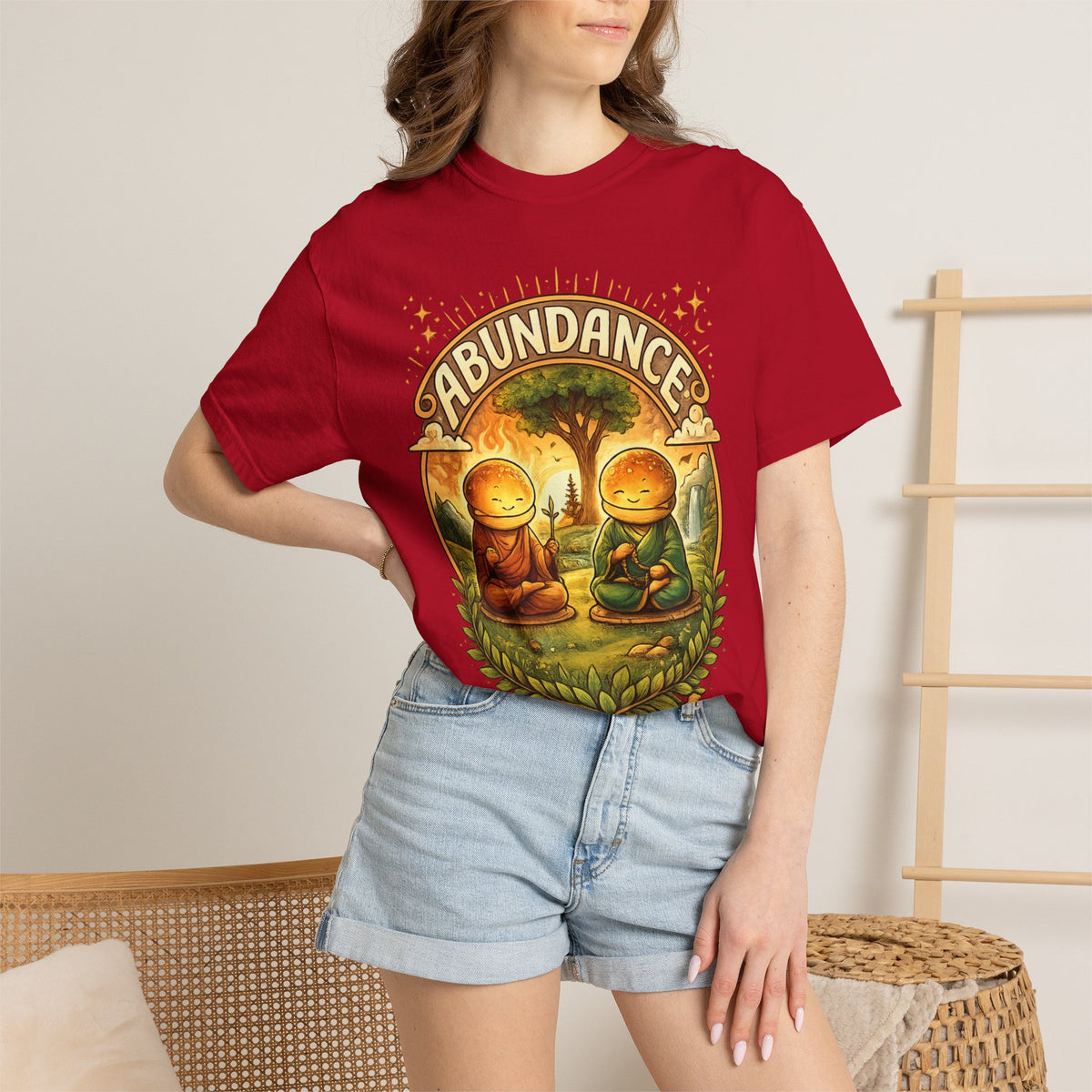Abundance Buddha T-Shirt — Peaceful Meditation Graphic Tee