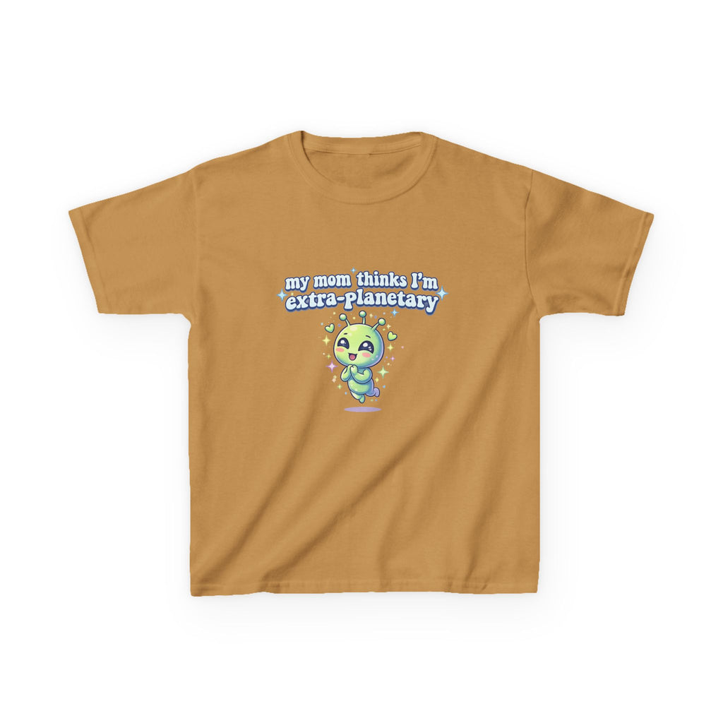 Kids Tee 'My Mom Thinks I’m Extra-Planetary' Cute Alien Graphic