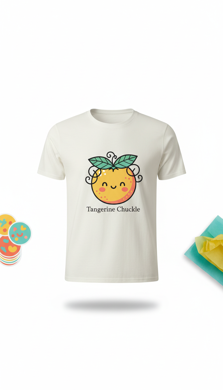 Tangerine Chuckle Cotton Tee