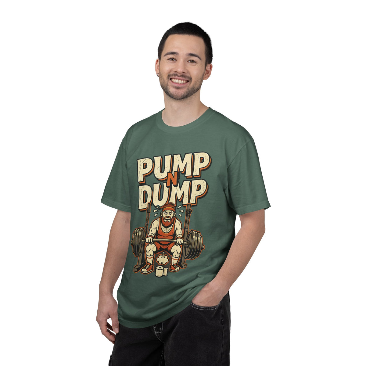 Pump N Dump Weightlifting T-Shirt — Funny Powerlifting Gym Tee