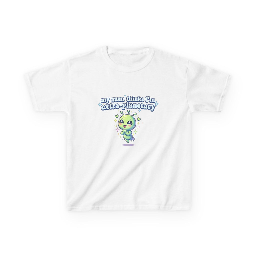 Kids Tee 'My Mom Thinks I’m Extra-Planetary' Cute Alien Graphic